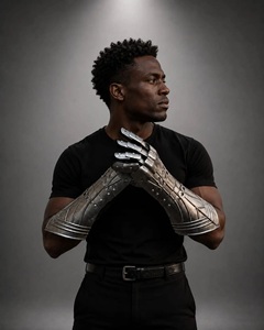 ถุงมือเหล็กทำมือ, ชุดเกราะอัศวินยุคกลาง, เกราะมือโลหะที่สวมใส่ได้ - Product Image 1