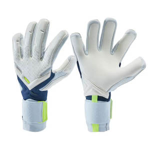 Gants de gardien de but de football professionnels en latex antidérapants, respirants, avec fermeture auto-agrippante et protection des doigts et du pouce pour l'entraînement - Product Image 1