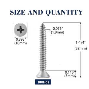 Tornillos métricos ISO de alta calidad, directos de fábrica, de acero al carbono, niquelados y zincados, clase 4.8 y 6.8, para paneles de yeso y muebles de madera. - Product Image 5