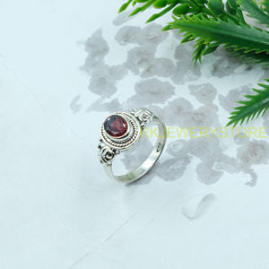 Red <b>Garnet</b> Stone <b>Ring</b> 925 Sterling <b>Silver</b> <b>Ring</b> Handmade Design <b>Ring</b> Wedding Engagement <b>Rings</b> for Women <b>Garnet</b> Christmas Gift - Product Image 6