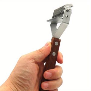 Spazzola Efficiente a Doppia Faccia per la Toelettatura degli Animali Domestici con Perni in Acciaio Inossidabile, Strumento per Sciogliere il Pelo Morto e Spazzola Lisciante - Product Image 4