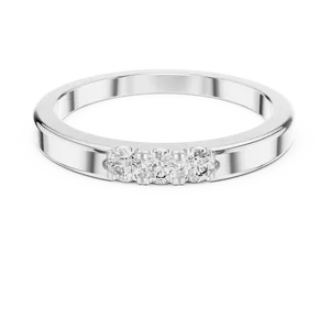 Anillo de Diamantes Cultivados en Laboratorio con Corte en U de Tres Piedras, Oro Sólido de 10K, 14K, 18K, Anillo de Aniversario Trílogo Unisex, Certificado IGI, Joyería Fina - Product Image 1