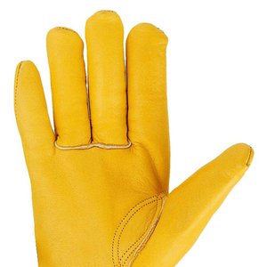 Gants de travail en cuir de vachette pleine fleur, haute performance, protection robuste pour les mains, sécurité, construction, durables, qualité supérieure - Product Image 3