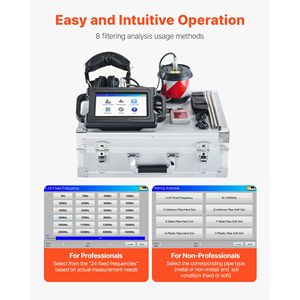 Rilevatore di perdite idrauliche interrato da 2 m (6,6 piedi) 1Hz-5000Hz con touchscreen, localizzatore di perdite per tubazioni, tester per tubi dell'acqua per uso domestico - Product Image 5
