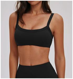 Soutien-gorge de sport pour femme, personnalisé, col halter, dos croisé ouvert, ajustement moulant, pour yoga, course et fitness, vente en gros - Product Image 1