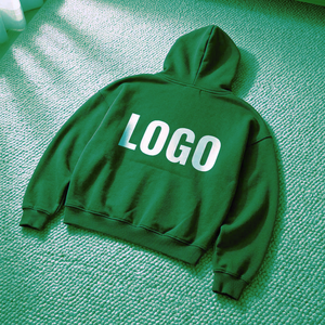 Sudadera con capucha y cremallera completa de corte holgado, estilo urbano, de peso pesado, para hombre, de algodón 100% premium, con forro polar liso. - Product Image 5