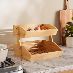 Organizador de especias de bambú de varios niveles para gabinetes – Estantes de bambú para gabinetes de cocina, armarios y despensas - Product Image 5