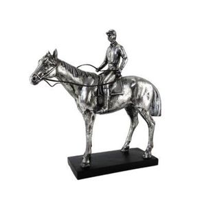 Escultura de caballo de aluminio fundido de diseño, elegante figura metálica de estallión, decoración para interiores refinados. - Product Image 5