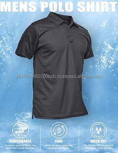 Polo en piqué de coton élégant pour homme, confortable, coupe ajustée, col régulier, manches courtes, maillot uni pour streetwear décontracté - Product Image 5