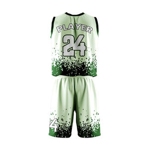 Conjunto de Camiseta y Pantalones Cortos de Baloncesto Personalizados para Adultos Unisex, Transpirables, con Estampado por Transferencia de Calor, 100% Poliéster, Uniformes de Entrenamiento para Equipos - Product Image 3