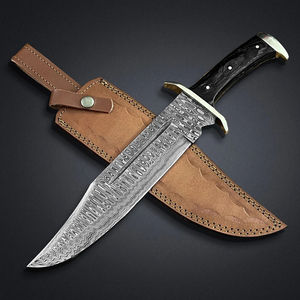 Cuchillo Bowie Táctico de Acero de Damasco Hecho a Mano, Personalizado, para Caza, Camping y Uso al Aire Libre, Alta Durabilidad, Garantía de 1 Año, MORTAL SAGA - Product Image 2