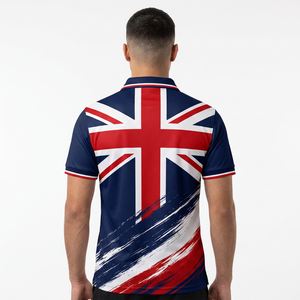 Polo en polyester à séchage rapide personnalisé, impression par sublimation, polo sportif pour homme, coupe classique. - Product Image 3