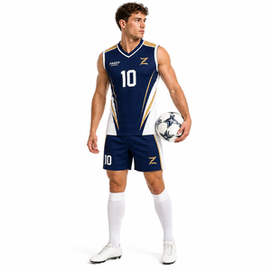 Ensemble d'uniformes de volley-ball personnalisés professionnels par sublimation – Maillot sans manches respirant et short – Tenue de sport pour hommes et femmes - Product Image 3