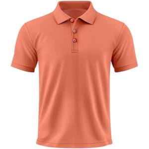 Polo de Piqué de Algodón Azul de Manga Corta para Hombre, Corte Regular, Color Sólido, Diseño Casual Transpirable de Punto - Product Image 3
