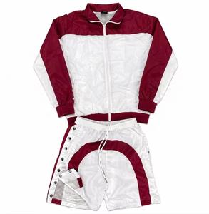 New <b>Summer</b> Nylon Windbreaker Short Set Zip up Windbreaker <b>Jacket</b> Tracksuit Polyester Streetwear Track Suit Set - Product Image 3