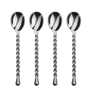 Luxurious Design Stainless Steel <b>Spoon</b> Set Silver Plated Long Handle Durable Simple Wedding Dining Special Mirrored 10ml - Product Image 1