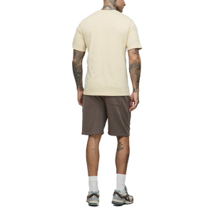Ensemble de sport d'été tricoté respirant pour homme, T-shirt décontracté en coton et short assorti, conception de logo personnalisé, fusion sans couture - Product Image 1