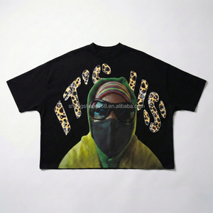 Guangzhou Shangshang Custom Design Heavyweight 300 Gsm Tee Double Layer Boxy Floaty Oversized Fit <b>T</b> <b>Shirt</b> for Men - Product Image 4