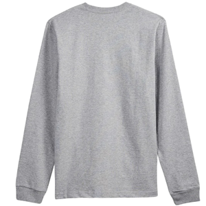 Camiseta de Manga Larga de Algodón Premium Color Gris Jaspeado, Camiseta Informal Cómoda y Transpirable, Prenda Lisa Personalizable - Product Image 2