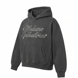 Sudadera con Capucha Sublimada y Bordada con Estampado Completo, Diseño Personalizado al por Mayor, Sudadera de Forro Polar Cálido para Hombre y Mujer, 100% Algodón - Product Image 4