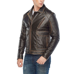 Chaqueta de Cuero para Hombre, Primavera y Otoño, Chaqueta de Motociclista Ajustada, Abrigos de Cuero para Hombre, Nueva Moda, Chaquetas de Cuero Modernas - Product Image 2