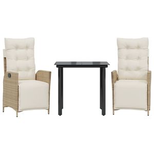 Conjunto de Comedor de Jardín Beige con Mesa y Sillas para Entretenimiento al Aire Libre - Product Image 2