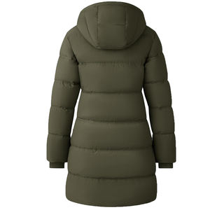 Women's Waterproof Breathable Thickened Quilted Long <b>Padded</b> Hooded Winter Parka Jacket with Quick Dry Feature - Product Image 4
