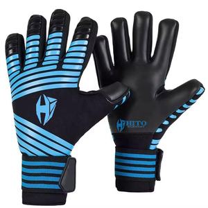 Gants de gardien de but, paume avant en latex allemand de 4 mm, dos en silicone imprimé, sangle à rouleau négatif, enveloppe de pouce en caoutchouc, languette en T - Product Image 1