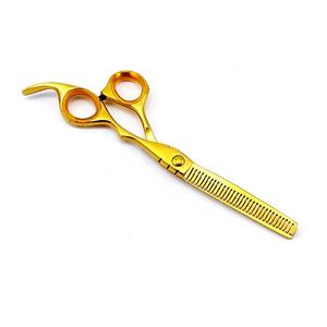 กรรไกรซอยผมมืออาชีพ สแตนเลสสตีล แบบปรับแต่งได้ พร้อมห่วงนิ้วมือ อุปกรณ์ร้านทำผม - Product Image 1