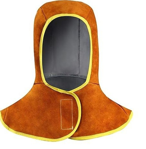 Capuche de soudage en cuir ignifuge, protection thermique, capuche de sécurité, protection contre le feu, couvre-tête pour soudeurs, usage industriel - Product Image 1