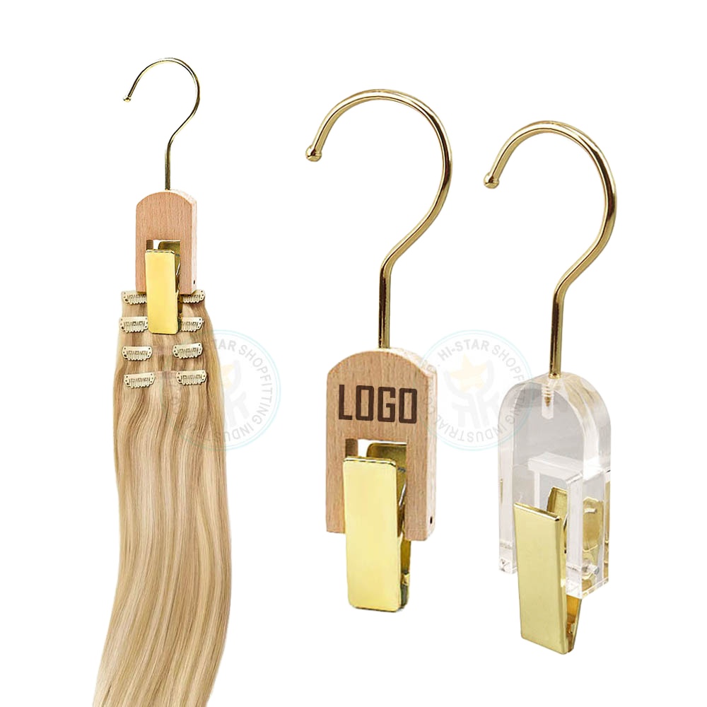 Деревянная вешалка для волос с логотипом на заказ