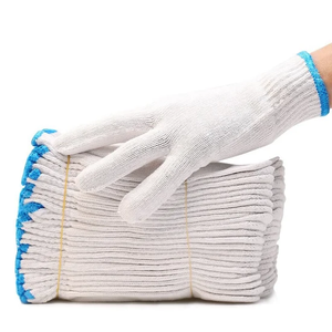 Guantes de Trabajo de Algodón Tejido a Mano, Blanqueados, de 400g y 600g, para Seguridad en la Construcción - Product Image 2