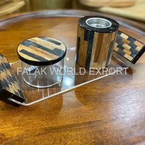 Quemador de incienso de madera hecho a mano Diseño moderno Color único con uso de alta calidad para el hogar árabe de Falak World Export - Product Image 5
