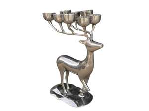 Geometric Iron Tea <b>Light</b> Holder Gold Handmade Eco-friendly Home Decor Deer Candelabra Christmas - Product Image 1