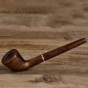 Pipa de Tabaco de Madera de Briar de Lujo Hecha a Mano, Reutilizable, con Acabado Espejo, de Madera Maciza, Curvada, Clásica, Portátil, Estilo Vintage, Coleccionable - Product Image 2