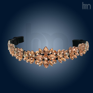 Diadema de cuero personalizada para caballo con ópalo rosa, corona de tiara, cristales a presión, diademas con diamantes de imitación, accesorios ecuestres brillantes para caballo - Product Image 5