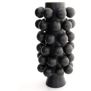 Jarrón de Metal Industrial Hecho a Mano, Diseño Nórdico con Tachuelas, Centro de Mesa Cilíndrico Alto para Bodas, Hoteles, Decoración de Escritorio - Product Image 2