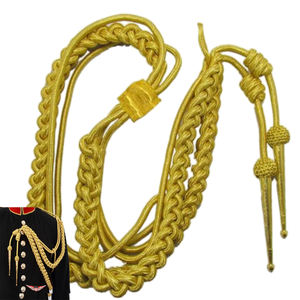 Aiguillette de Hombro Dorada de Mylar Azul Marino - Product Image 1