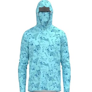 Chemise de pêche à manches longues avec col à capuche, personnalisée, de haute qualité, protection UV, respirante, imperméable, séchage rapide, couleur dégradée - Product Image 5