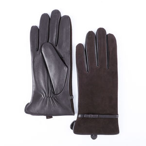 Gants d'hiver en peau de mouton thermique pour femmes, avec fausse fourrure de lapin, compatibles écran tactile, taille personnalisée, gants tendance - Product Image 1