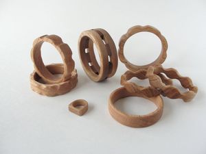 Elegant Wooden Bangles With Chain Daily Wear Festival Party Vintage <b>Boho</b> Customized Eco Friendly Christian Fashion Jewelry Cuff - Product Image 3
