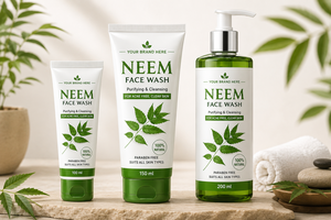 Gel nettoyant purifiant pour le visage au neem 100% naturel sans paraben 200ml pour enfants et adultes, peau claire sans acné - Product Image 6