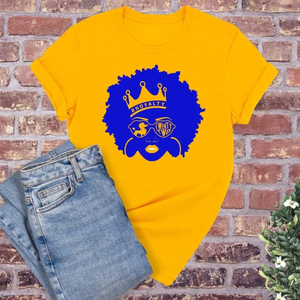 T-shirt SGRHO RHoyalty couleur or, lettres grecques personnalisées, tee-shirt de sororité, manches courtes, col rond, décontracté, mode estivale, vêtements unisexes - Product Image 1