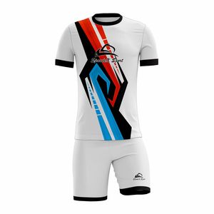 Maillots et shorts de football personnalisés 100 % polyester respirant imprimés, uniformes à manches courtes, couleur et logo personnalisés, service OEM/ODM - Product Image 2