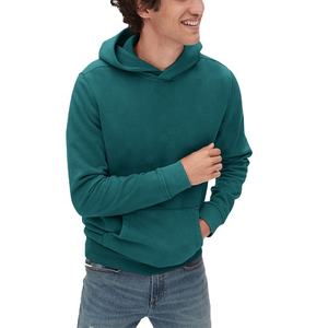 2021 Logo personnalisé léger 100% coton hommes à capuche en gros surdimensionné Streetwear anti-rétrécissement brodé à capuche - Product Image 3