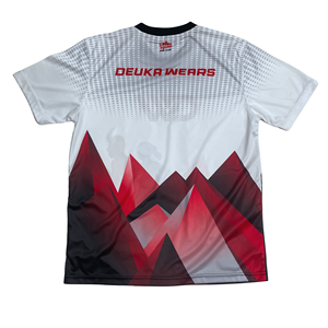 T-shirt de course à manches courtes personnalisé OEM, sublimation, séchage rapide, 100 % polyester, évacuation de l'humidité, pour marathon et demi-marathon - Product Image 2