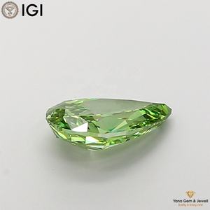 Diamante Cultivado en Laboratorio con Certificado IGI, Color Verde Intenso, Claridad VVS2, Corte Pera de 2.00 Quilates, Ideal para Anillo Solitario - Product Image 6