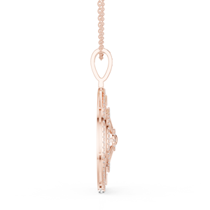 Collar con Colgante de Diamante en Forma de Brújula de Lujo, con Diamante Cultivado en Laboratorio, en Oro Rosa de 18K - Product Image 2