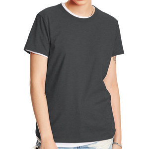 Camiseta de Verano para Mujer, Estilo Vintage, Cuello Cuadrado, Manga Corta, Color Blanco, Dobladillo Curvo, Corte Regular, Diseño de Espina de Pescado, Teñido Liso - Product Image 2
