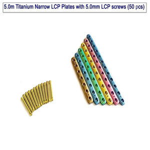 ชุดแผ่นไทเทเนียม LCP ขนาด 5.0 มม. แบบแคบ 6 ชิ้น และสกรู LCP ขนาด 5 มม. 50 ชิ้น – ชุดอุปกรณ์ยึดตรึงกระดูกสำหรับการรักษาอาการบาดเจ็บทางออร์โธปิดิกส์ ทำจากไทเทเนียมอัลลอย - Product Image 3